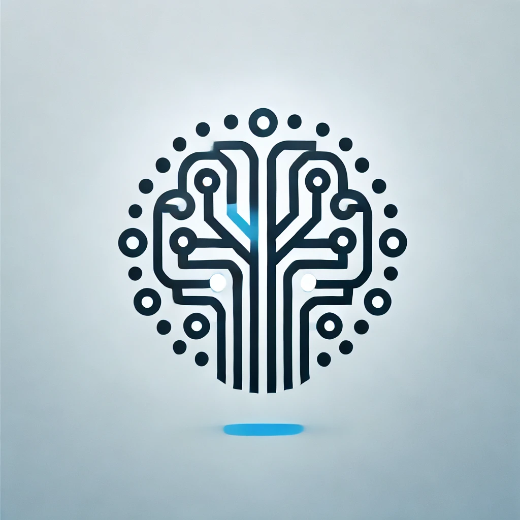 dall·e 2025-03-06 19.42.59 - a simple, minimalist icon for an ai brand, featuring an abstract symbol representing ai, such as a stylized neural network, brain, or circuit pattern.webp